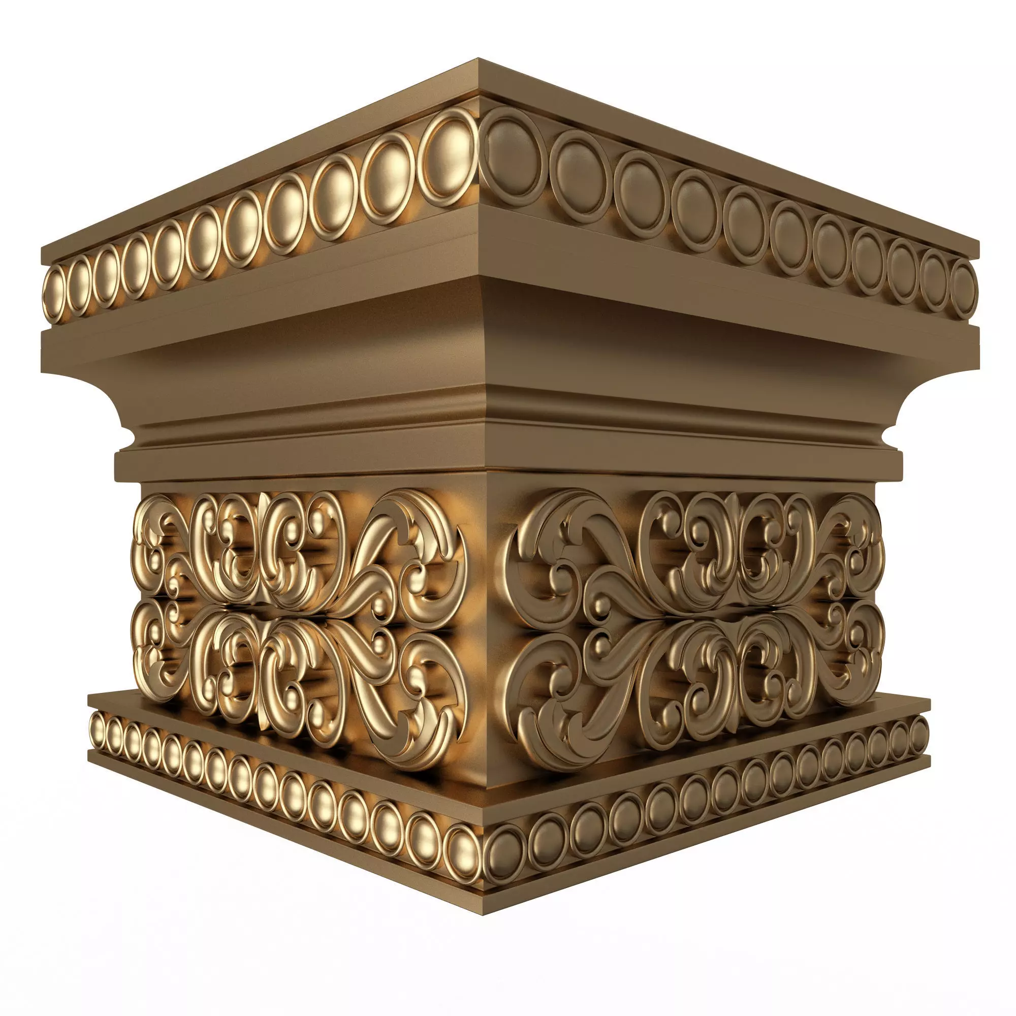 Carved Capital 0802 Low-poly 3D model