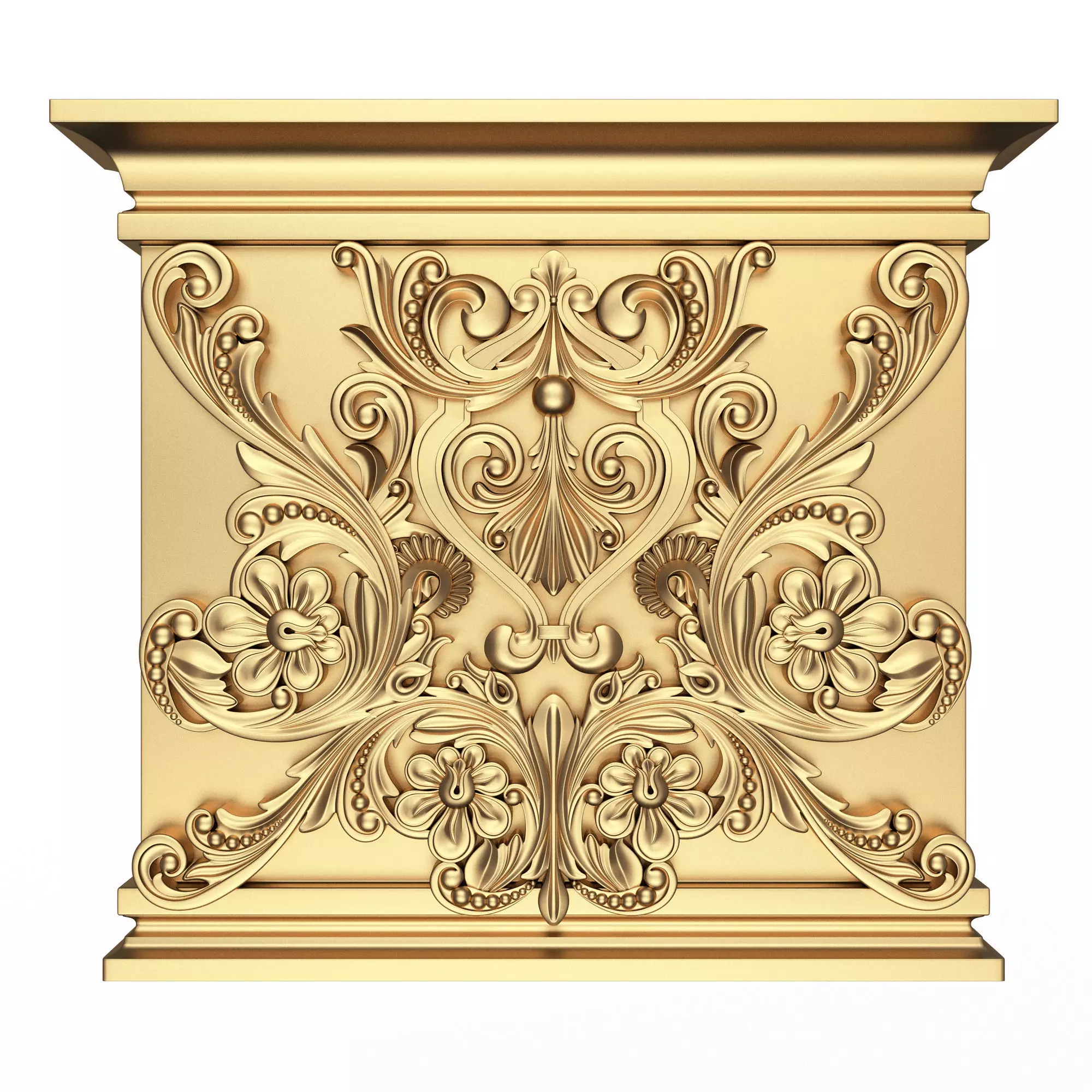 Carved Capital 0901 Low-poly 3D model