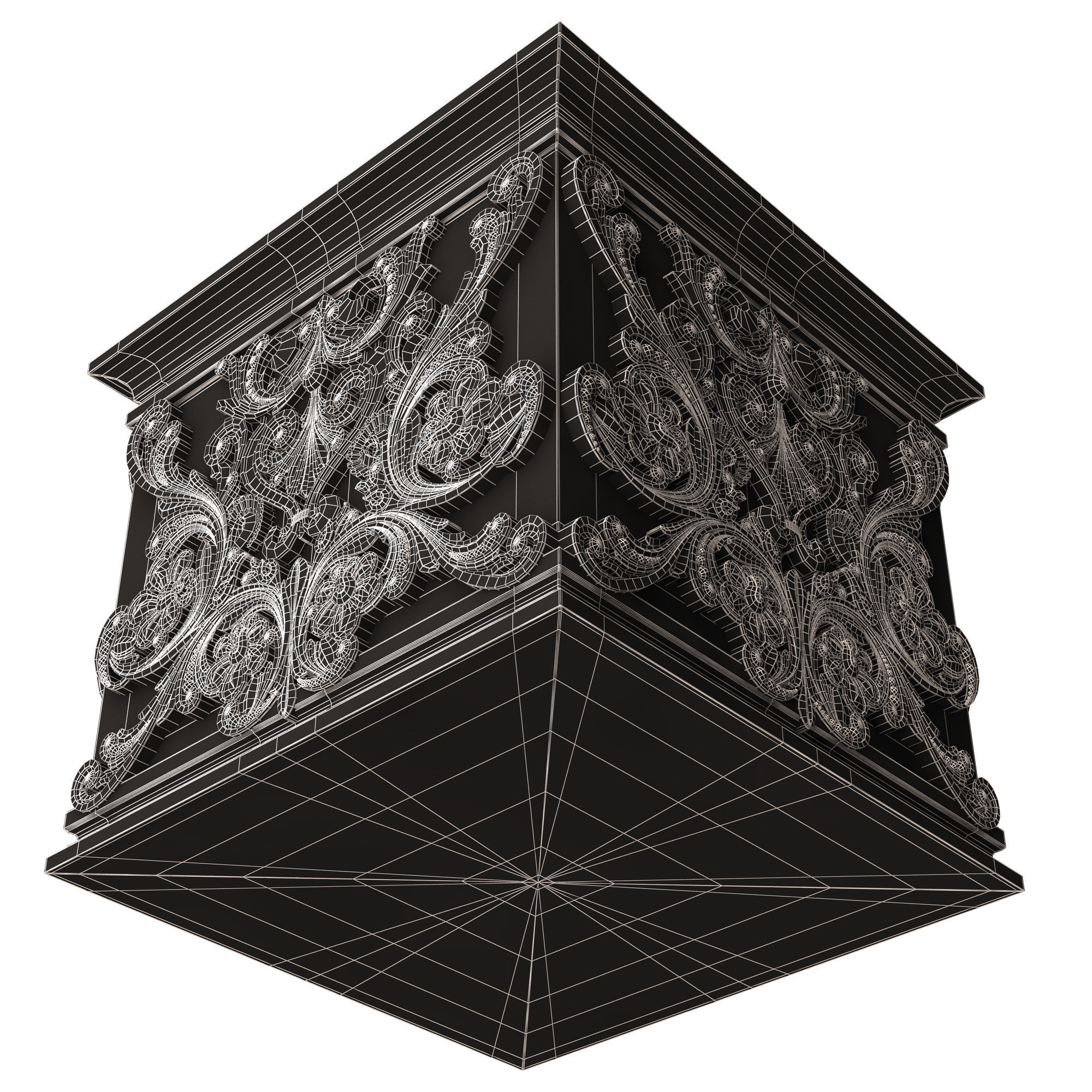 Carved Capital 0902 Low-poly 3D model_16