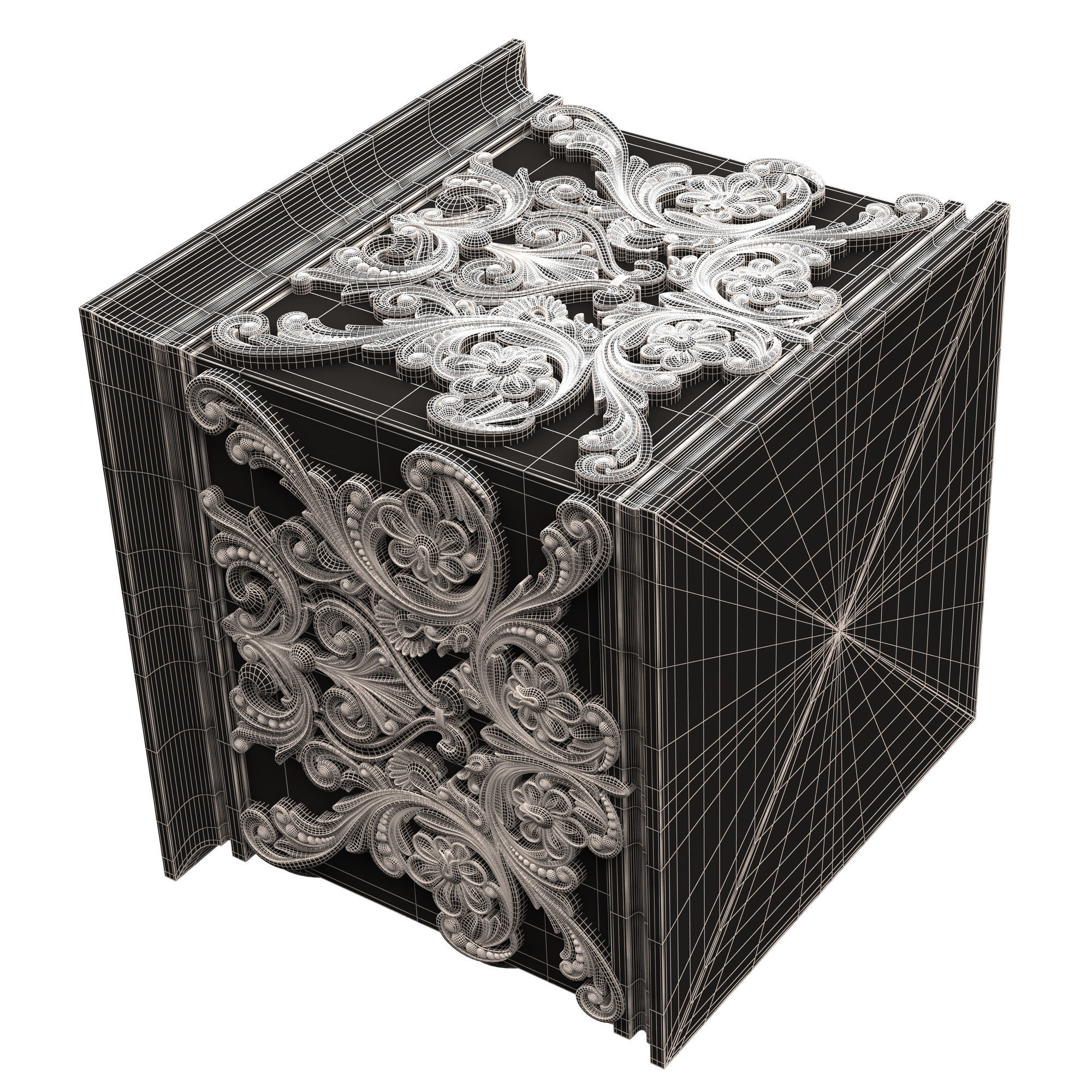 Carved Capital 0902 Low-poly 3D model_9