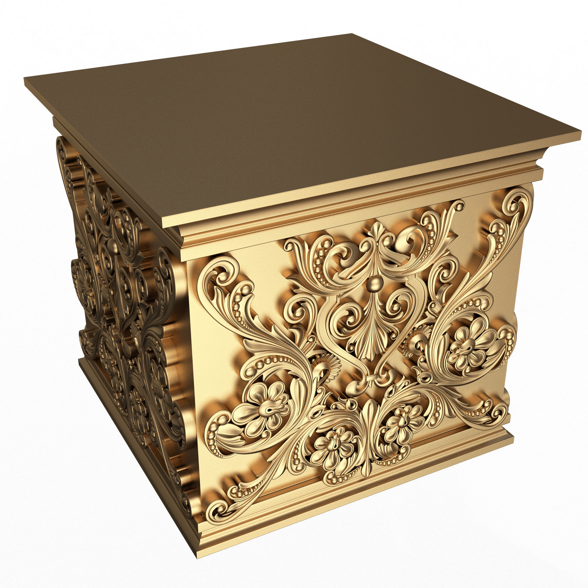 Carved Capital 0902 Low-poly 3D model_5