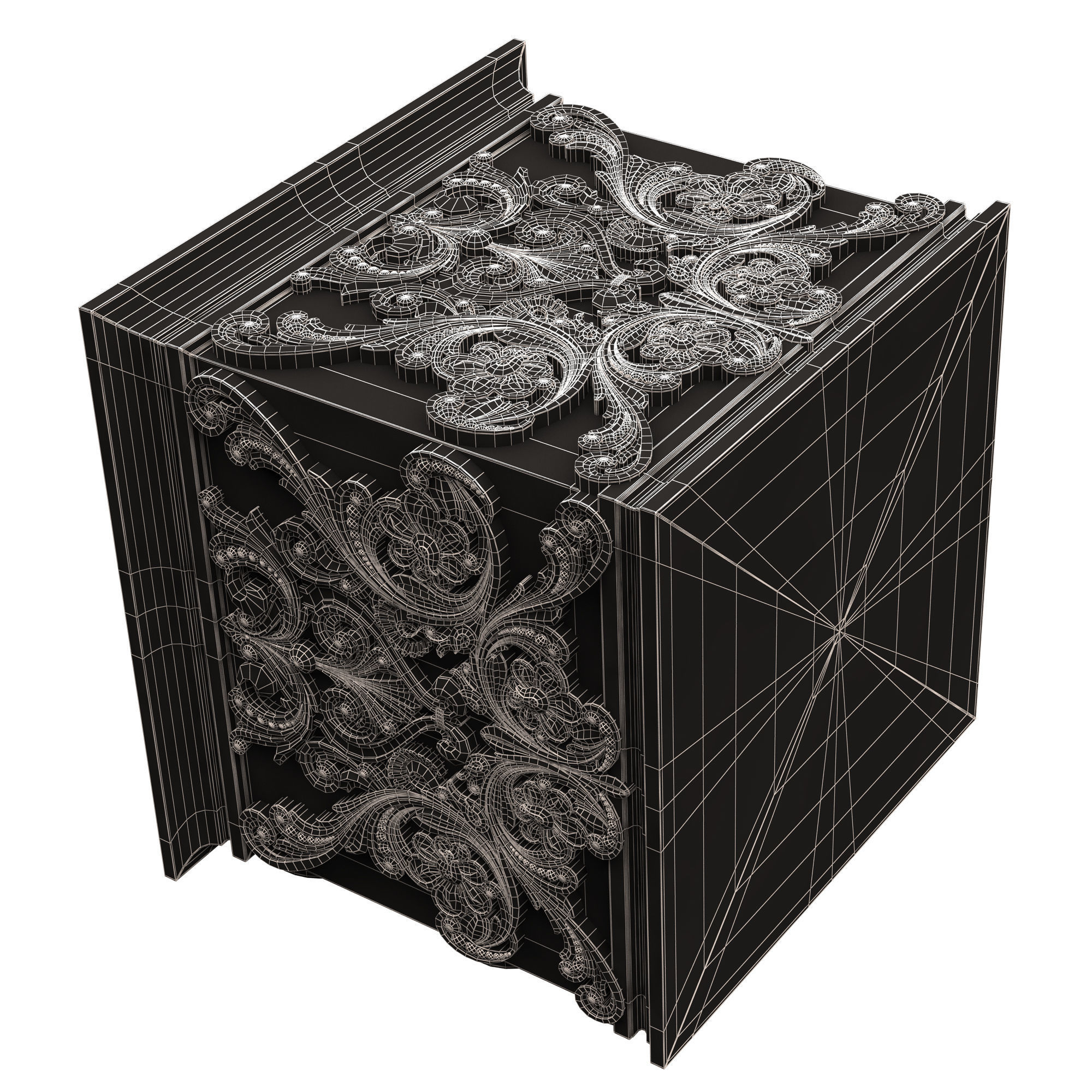 Carved Capital 0902 Low-poly 3D model_17