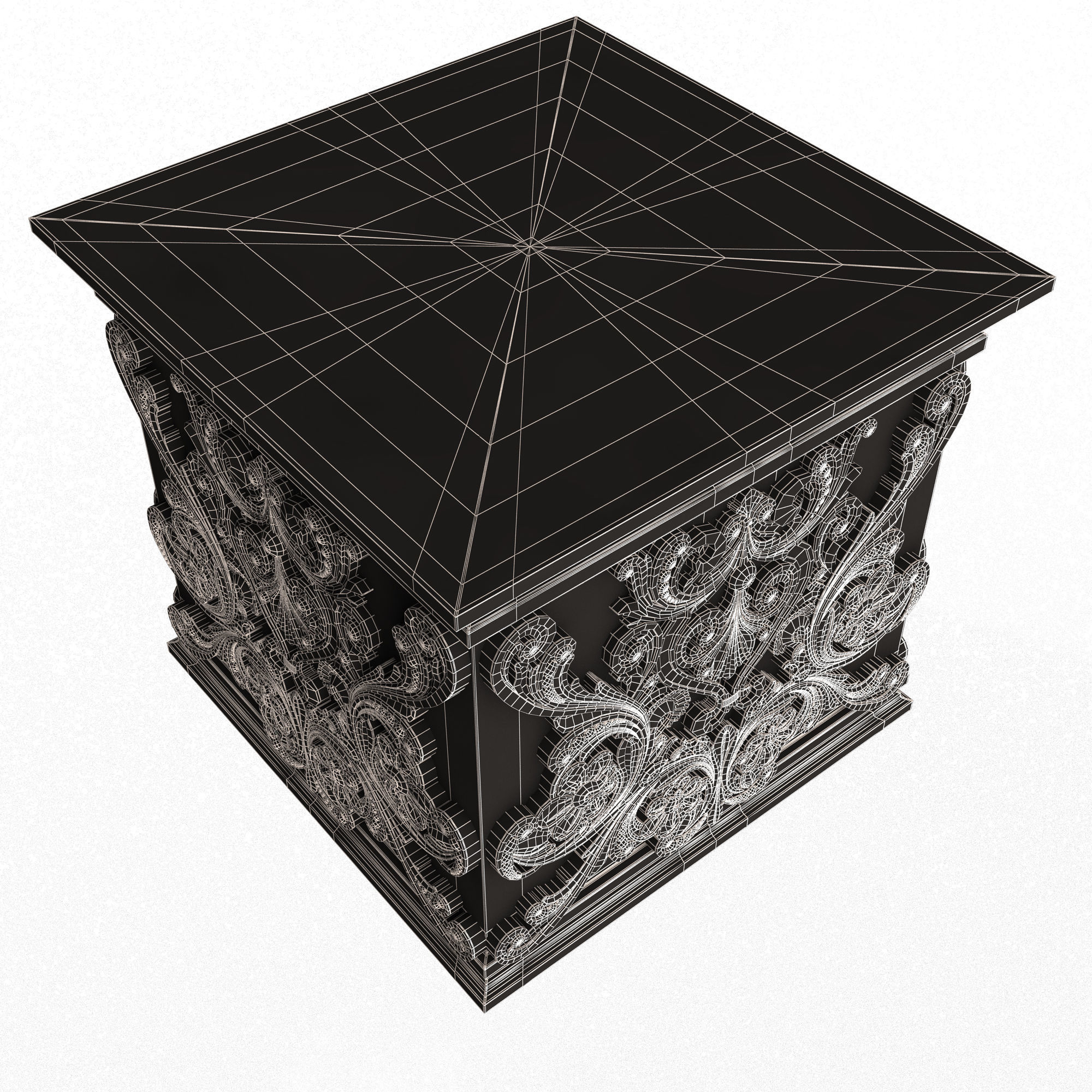 Carved Capital 0902 Low-poly 3D model_15