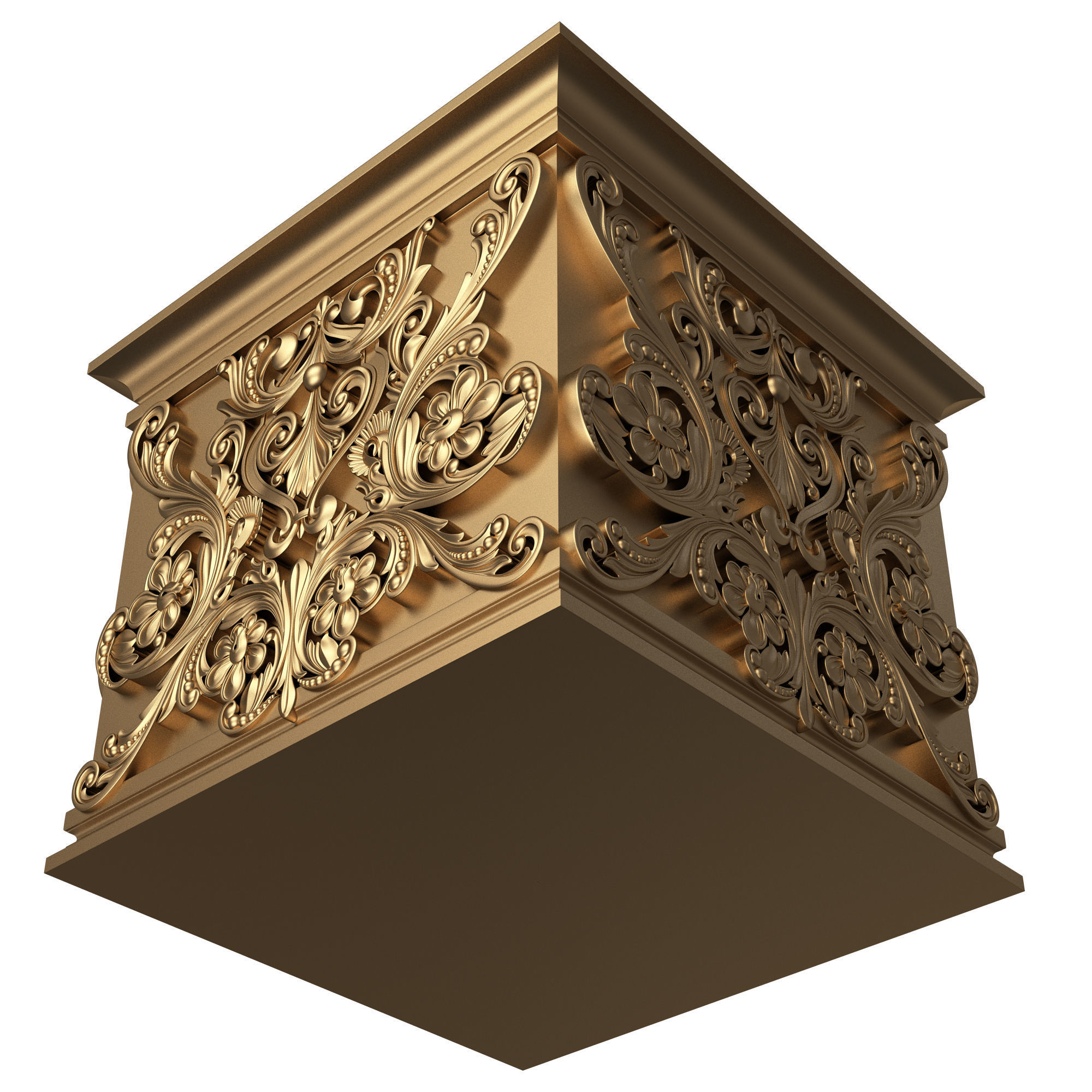 Carved Capital 0902 Low-poly 3D model_2