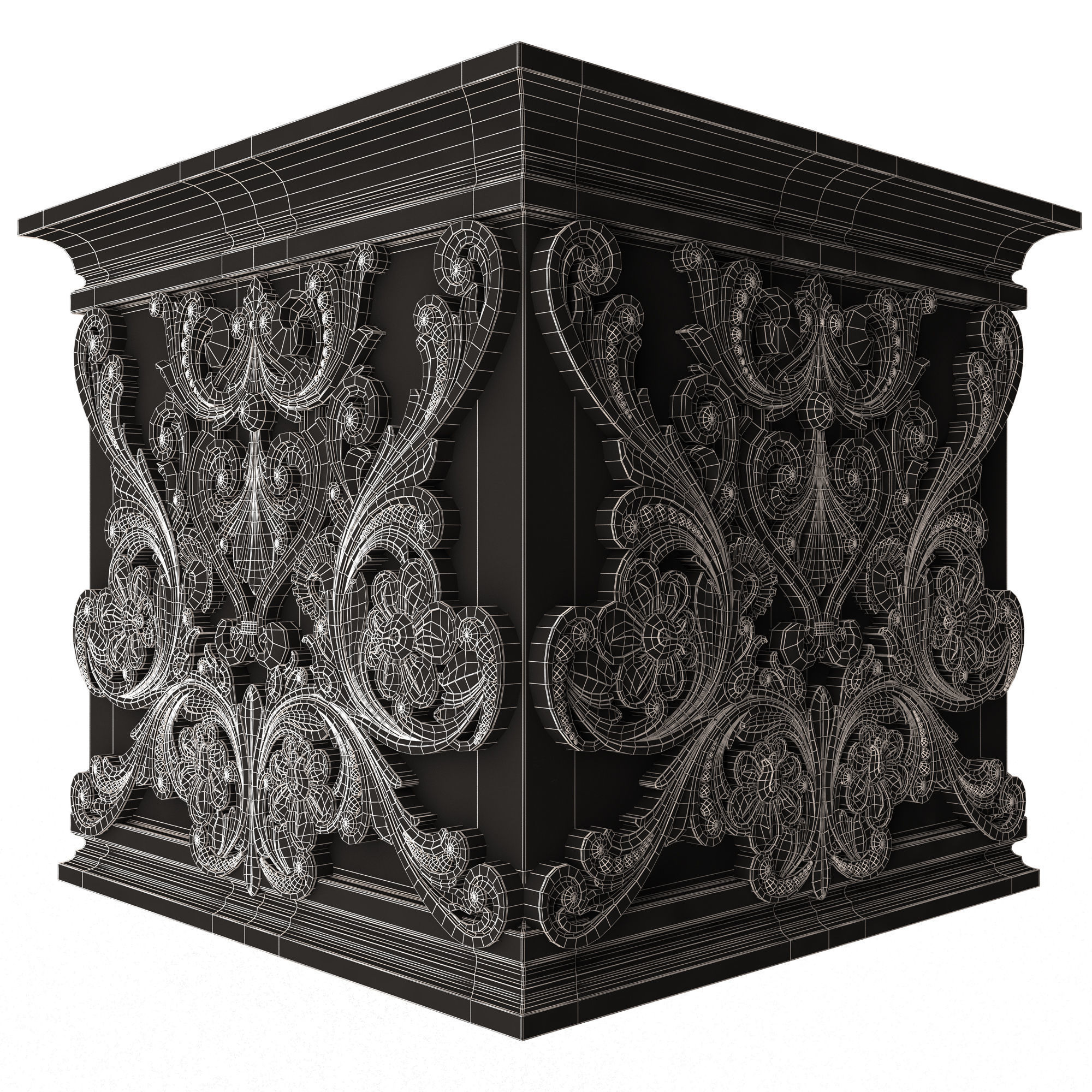 Carved Capital 0902 Low-poly 3D model_14