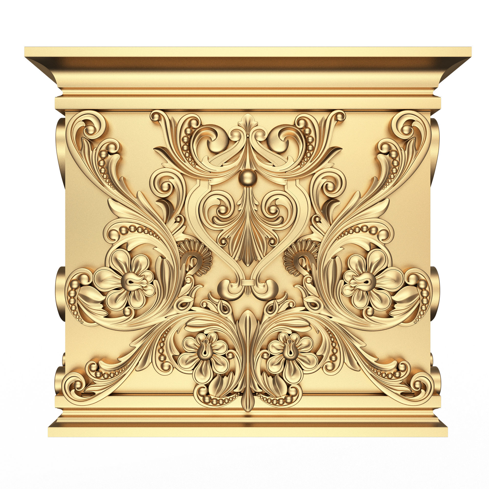 Carved Capital 0902 Low-poly 3D model_4