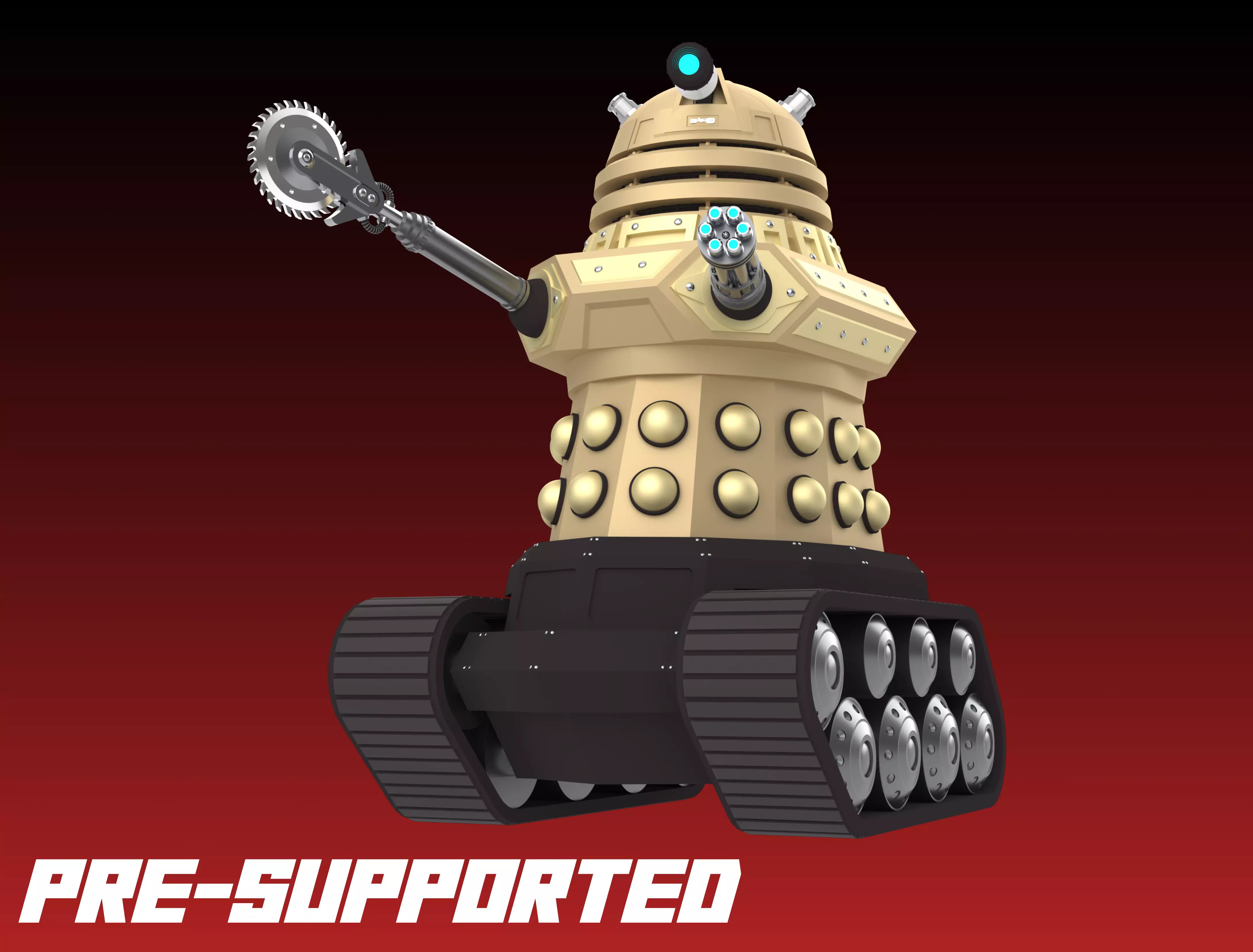 05 D-A-L-E-K - Berserker- 32mm Miniature -  3D print model_0