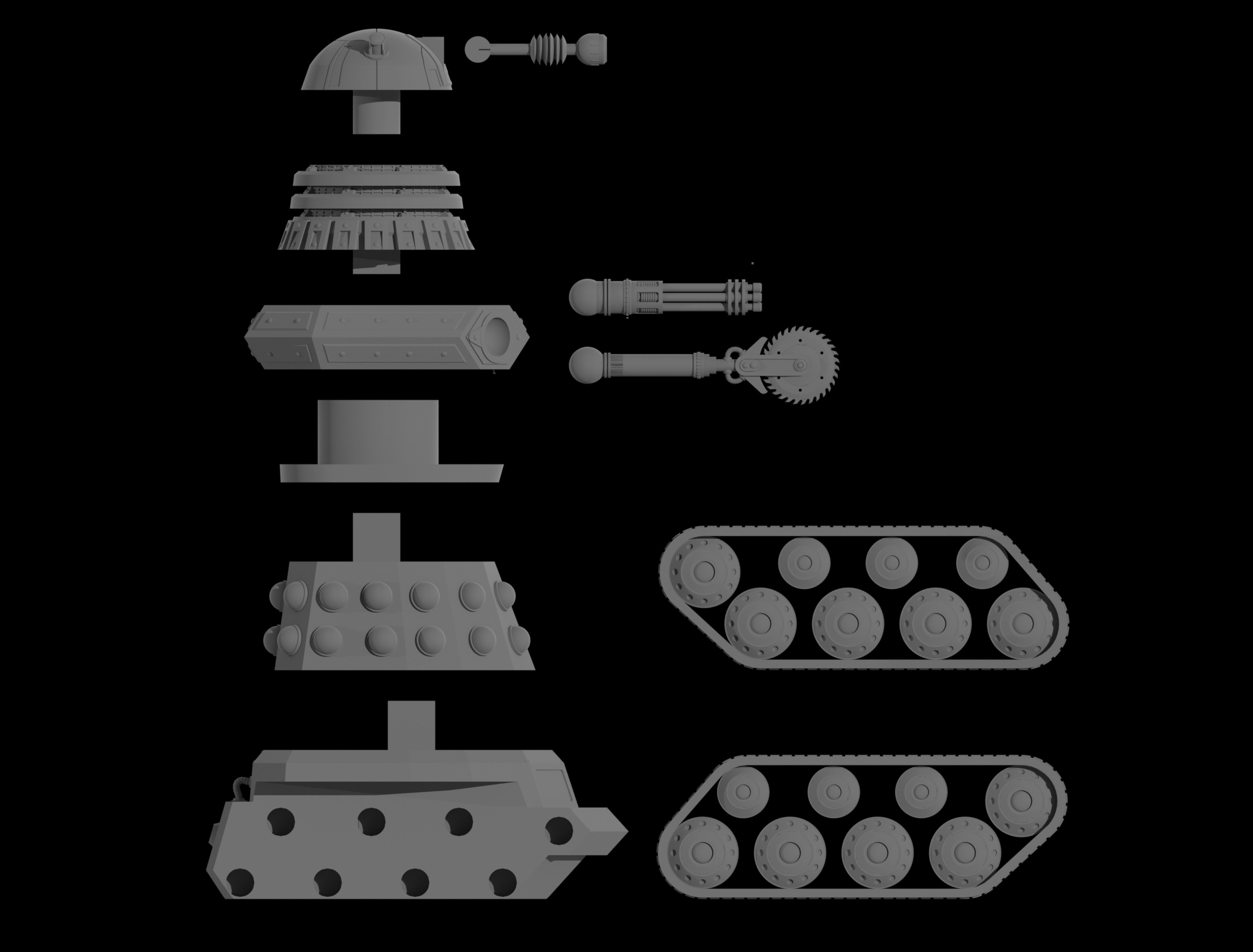 05 D-A-L-E-K - Berserker- 32mm Miniature -  3D print model_2