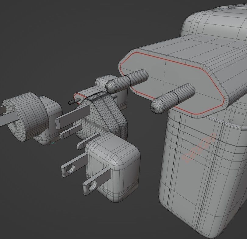 Robor R600 6700MAH 2A Wireless Charging Powerbank Low-poly 3D model_16