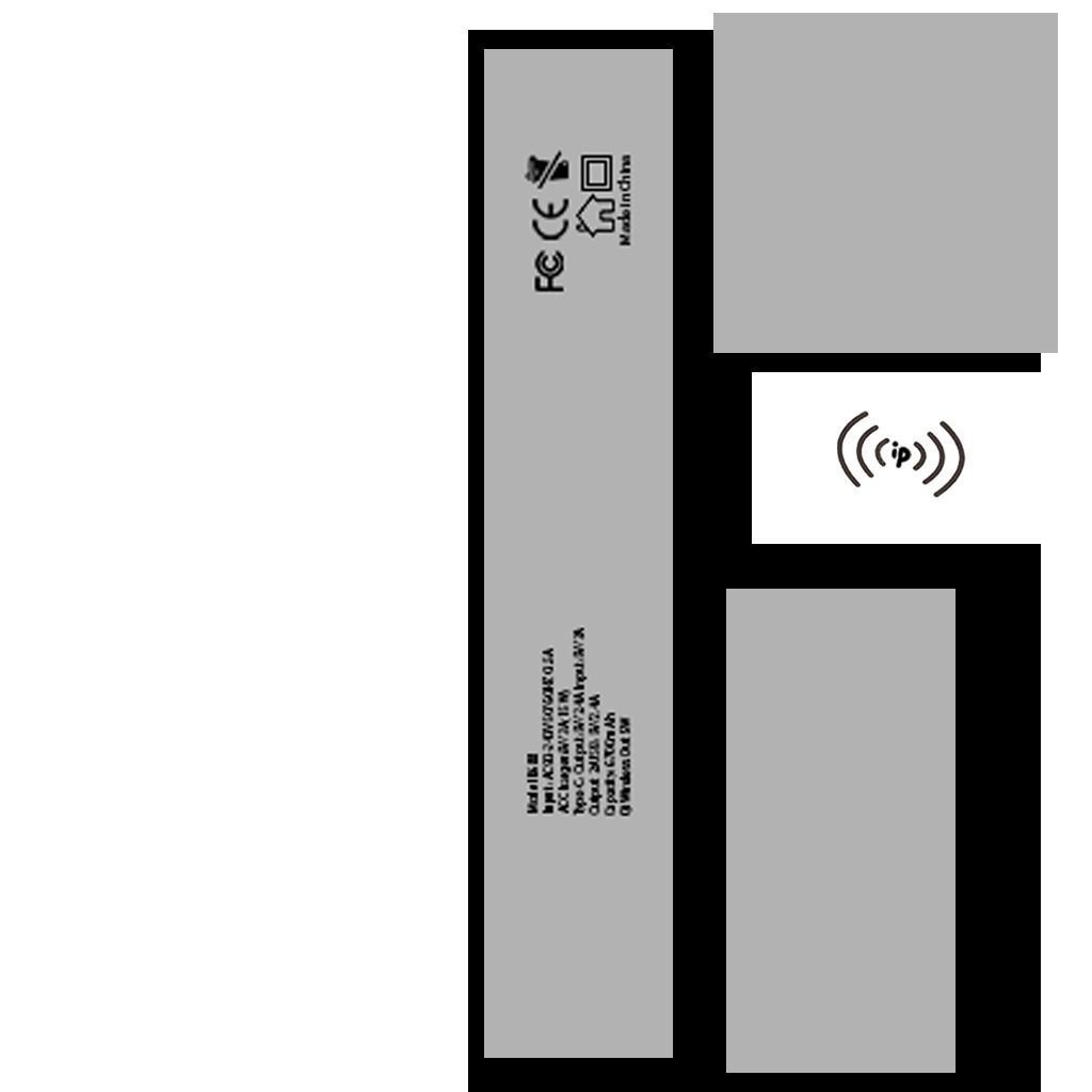 Robor R600 6700MAH 2A Wireless Charging Powerbank Low-poly 3D model_11