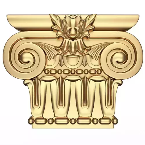 Carved Capital 01001 Low-poly 3D model