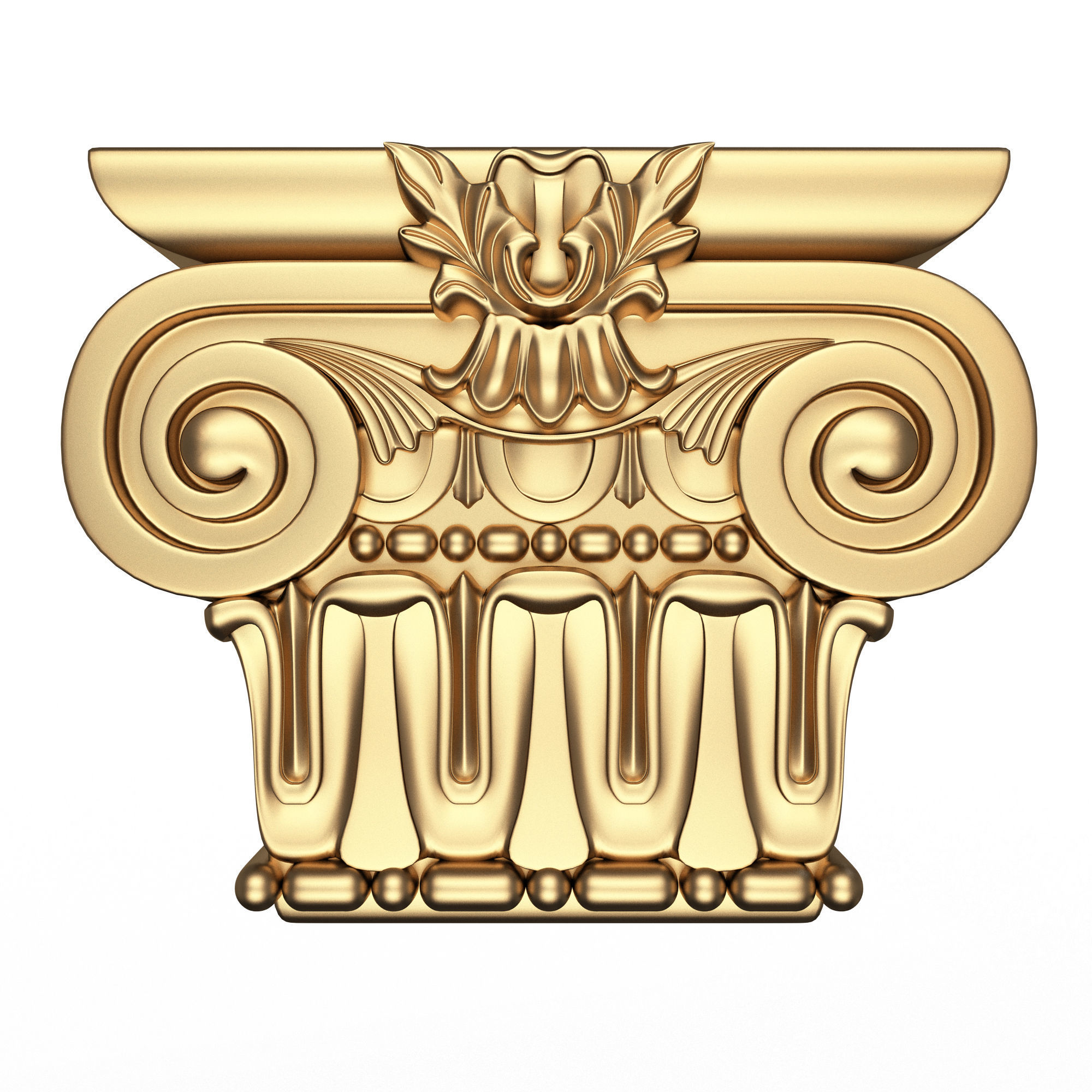 Carved Capital 01002 Low-poly 3D model_3