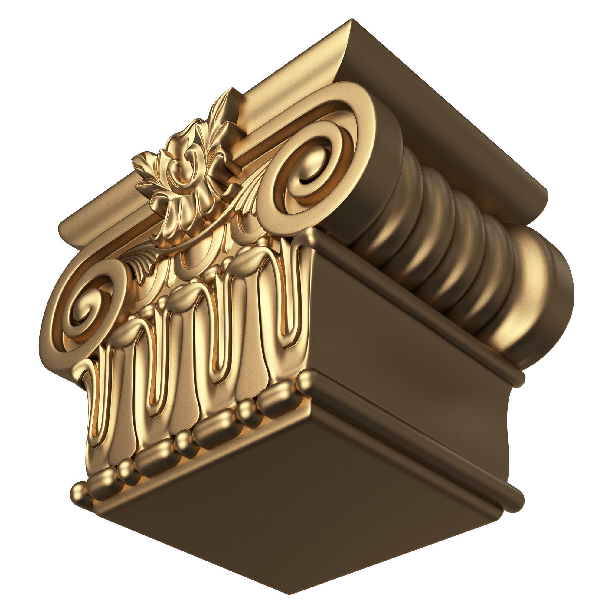 Carved Capital 01002 Low-poly 3D model_1