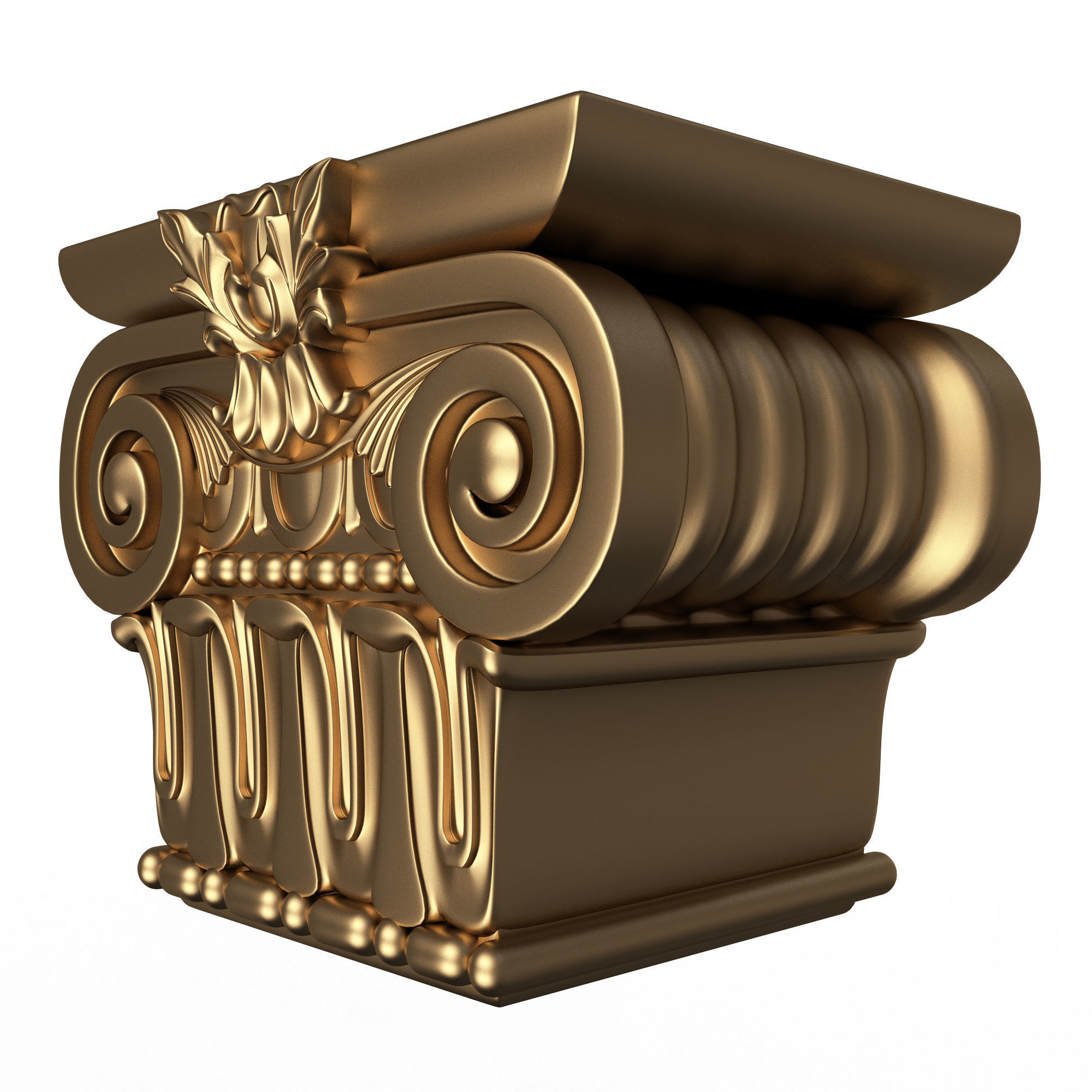 Carved Capital 01002 Low-poly 3D model_5