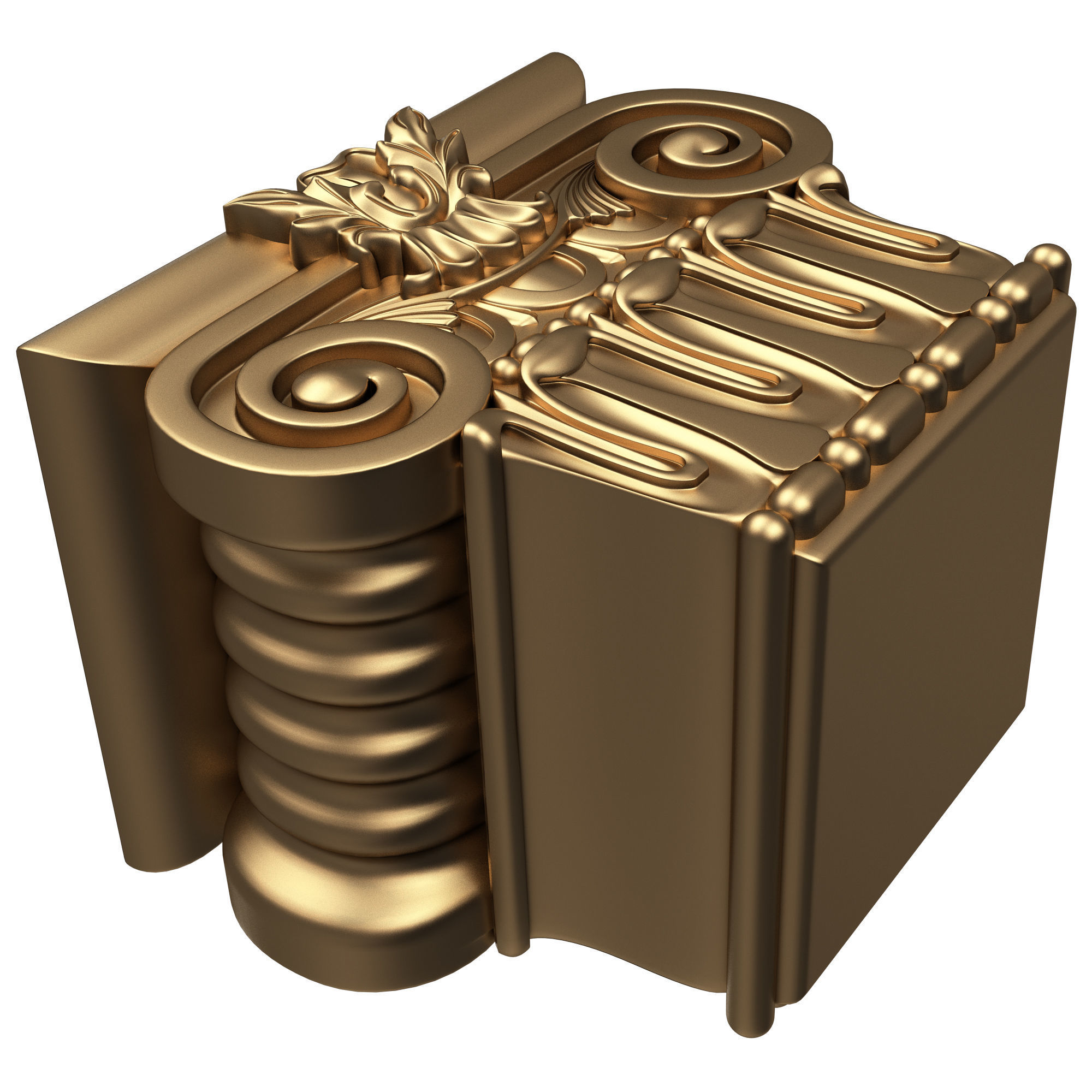 Carved Capital 01002 Low-poly 3D model_2