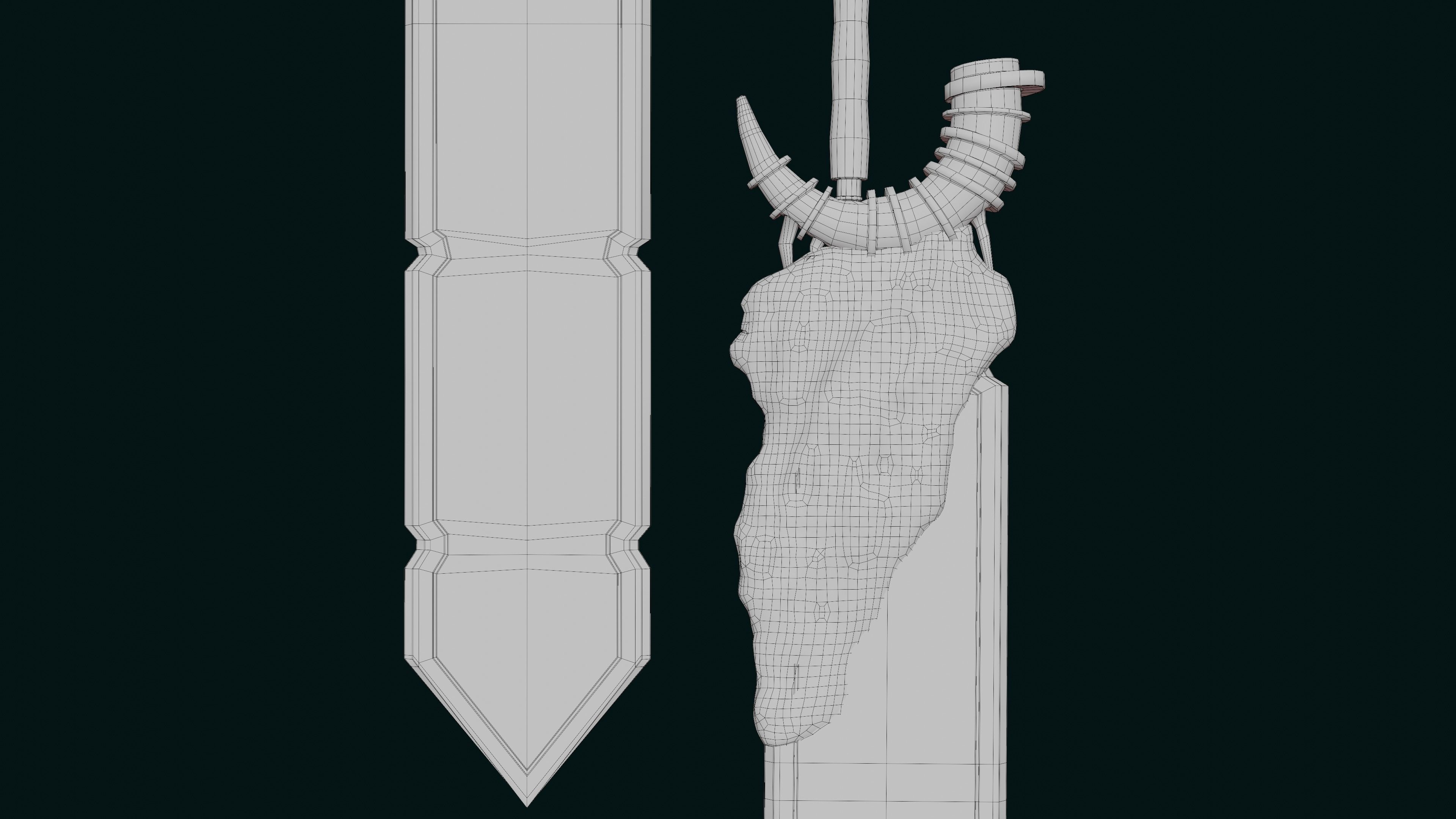 skeleton king character Low-poly 3D model_13