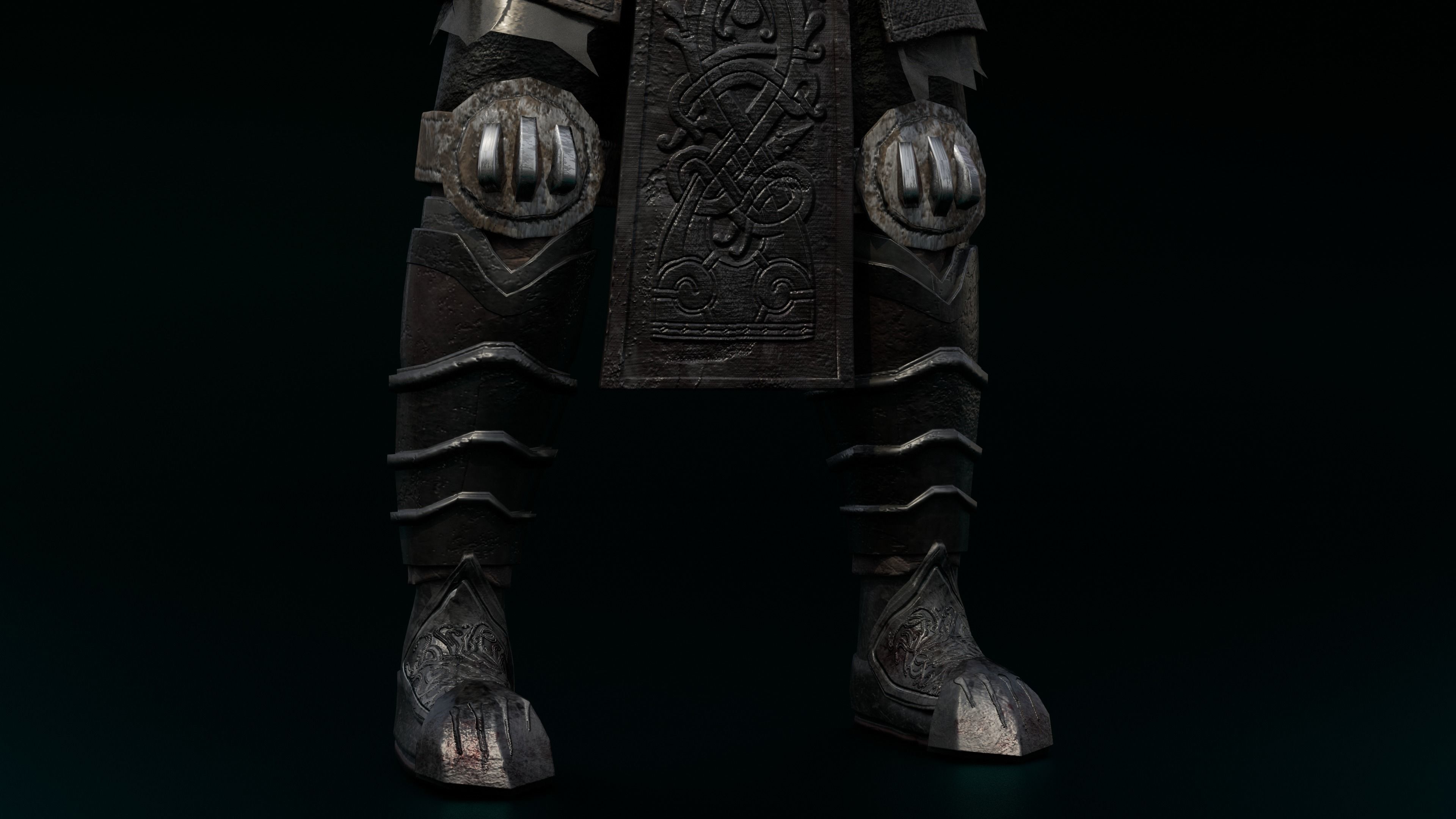 skeleton king character Low-poly 3D model_9