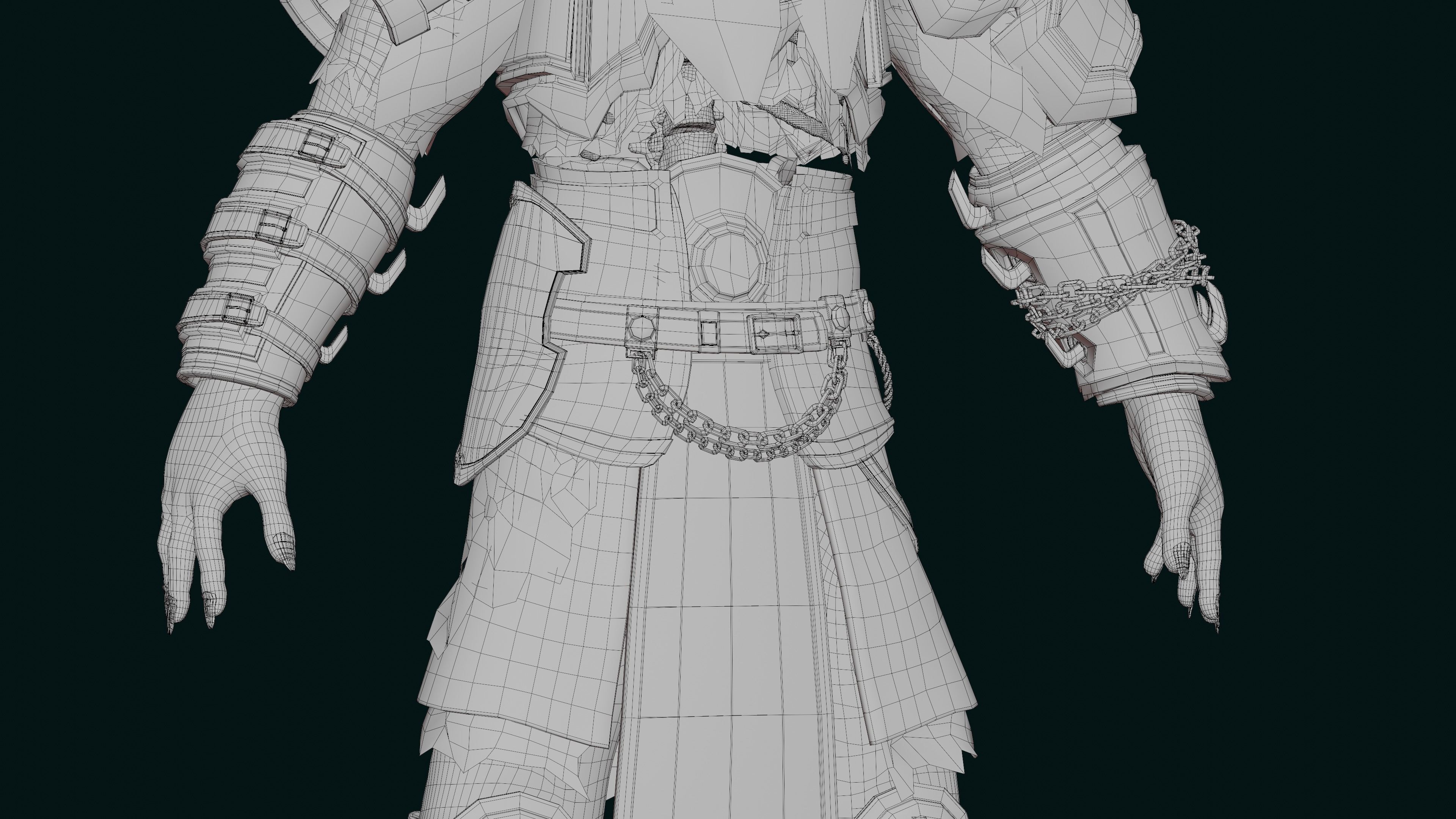 skeleton king character Low-poly 3D model_12