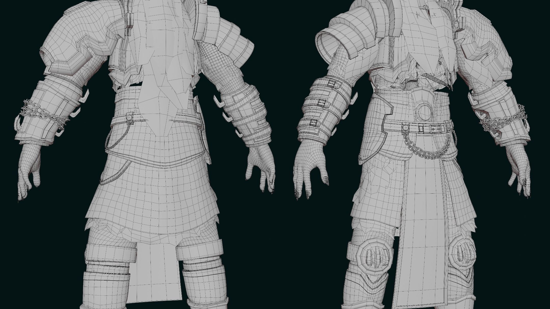 skeleton king character Low-poly 3D model_16