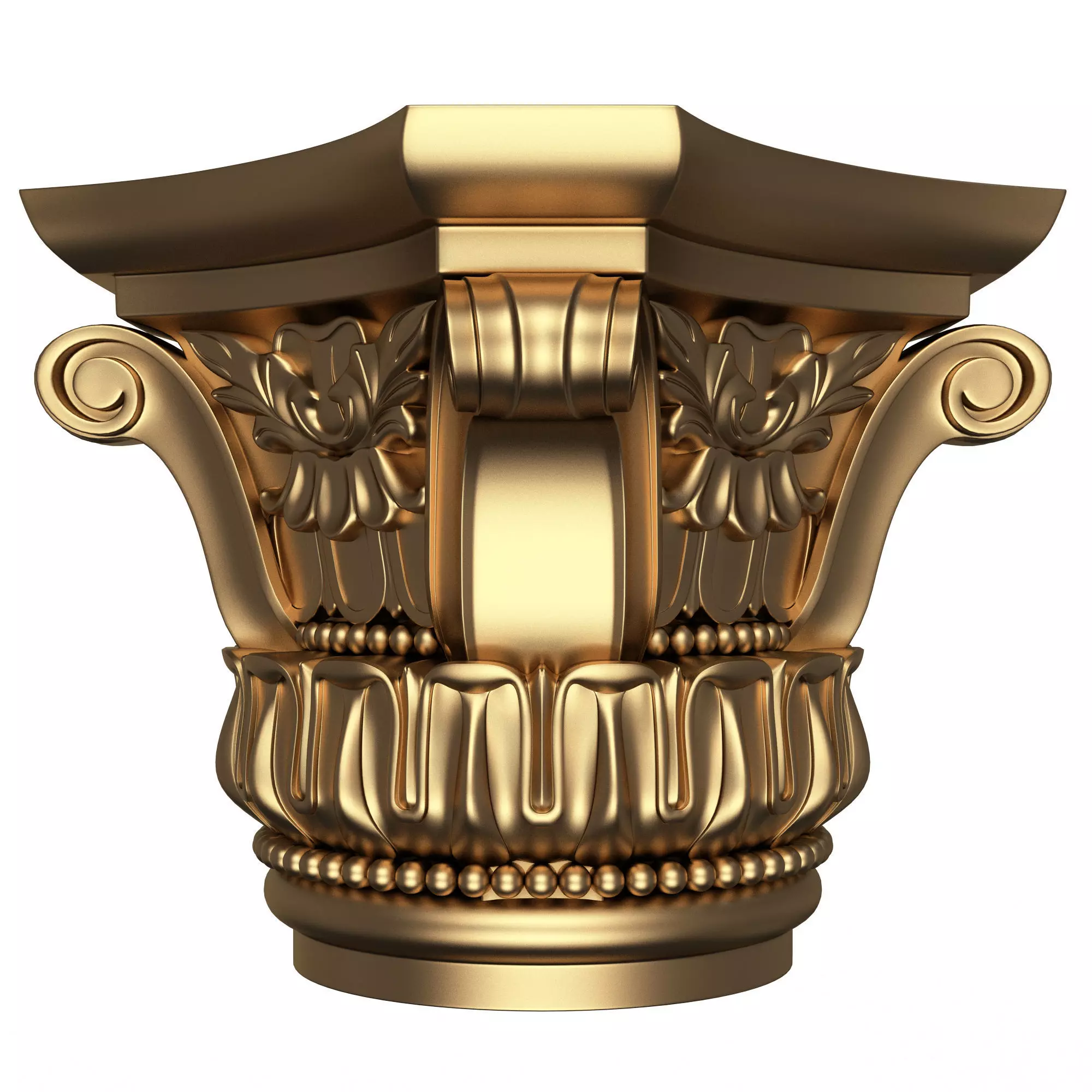 Carved Capital 01003 Low-poly 3D model