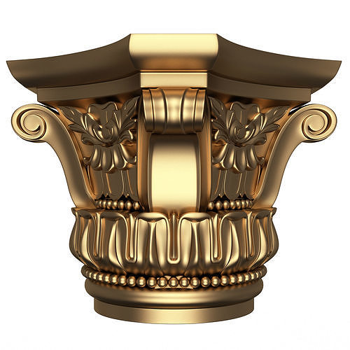 Carved Capital 01003 Low-poly 3D model