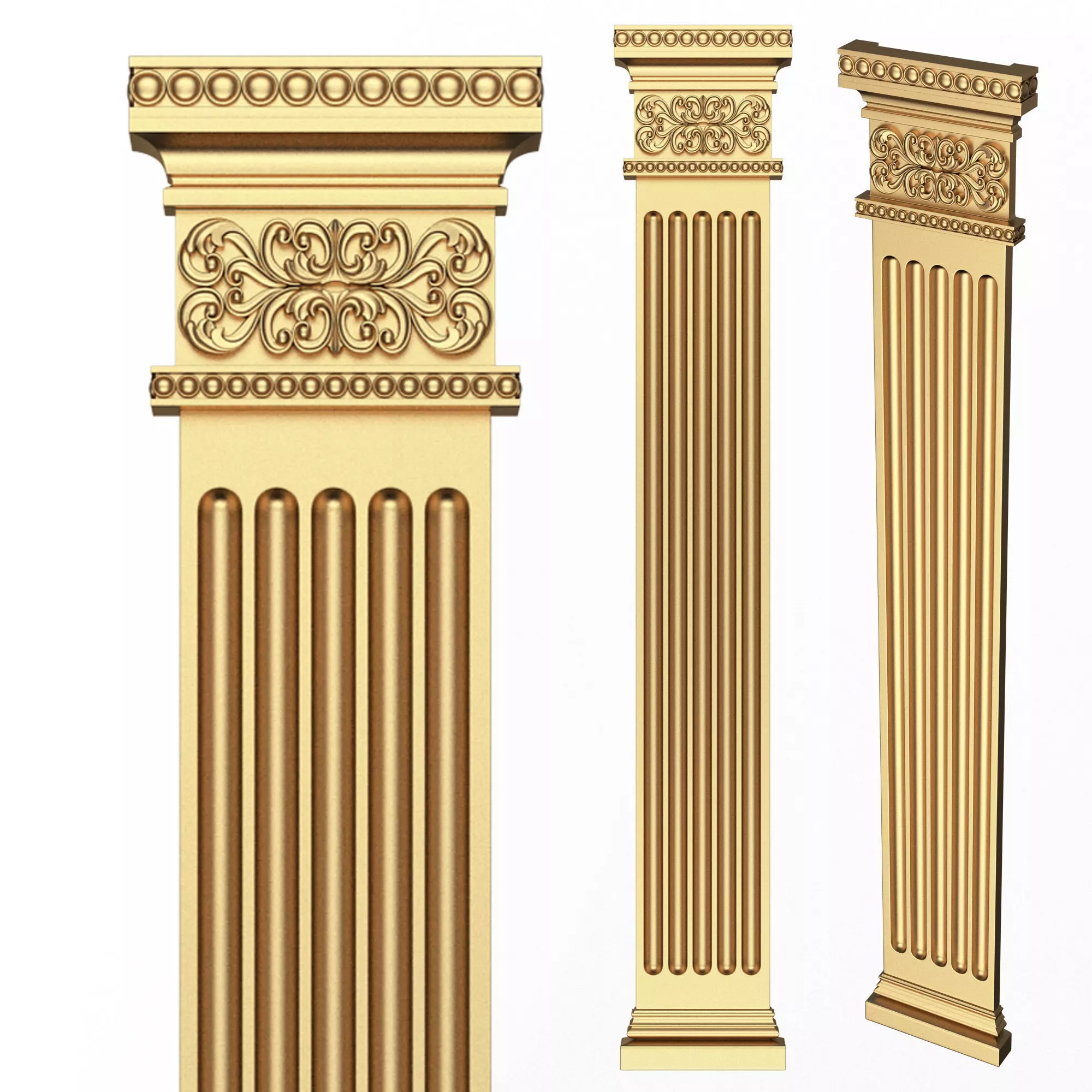 Column Capital 0801 Low-poly 3D model