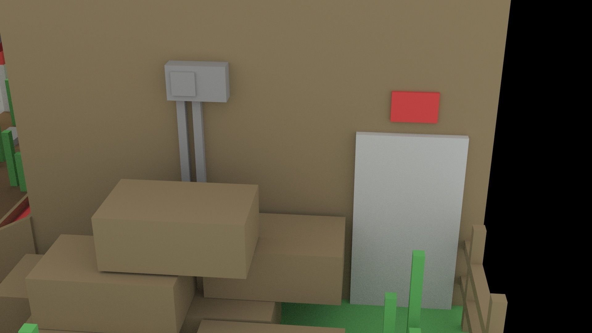 Low Poly Game Ready Town Market Low-poly 3D model_8