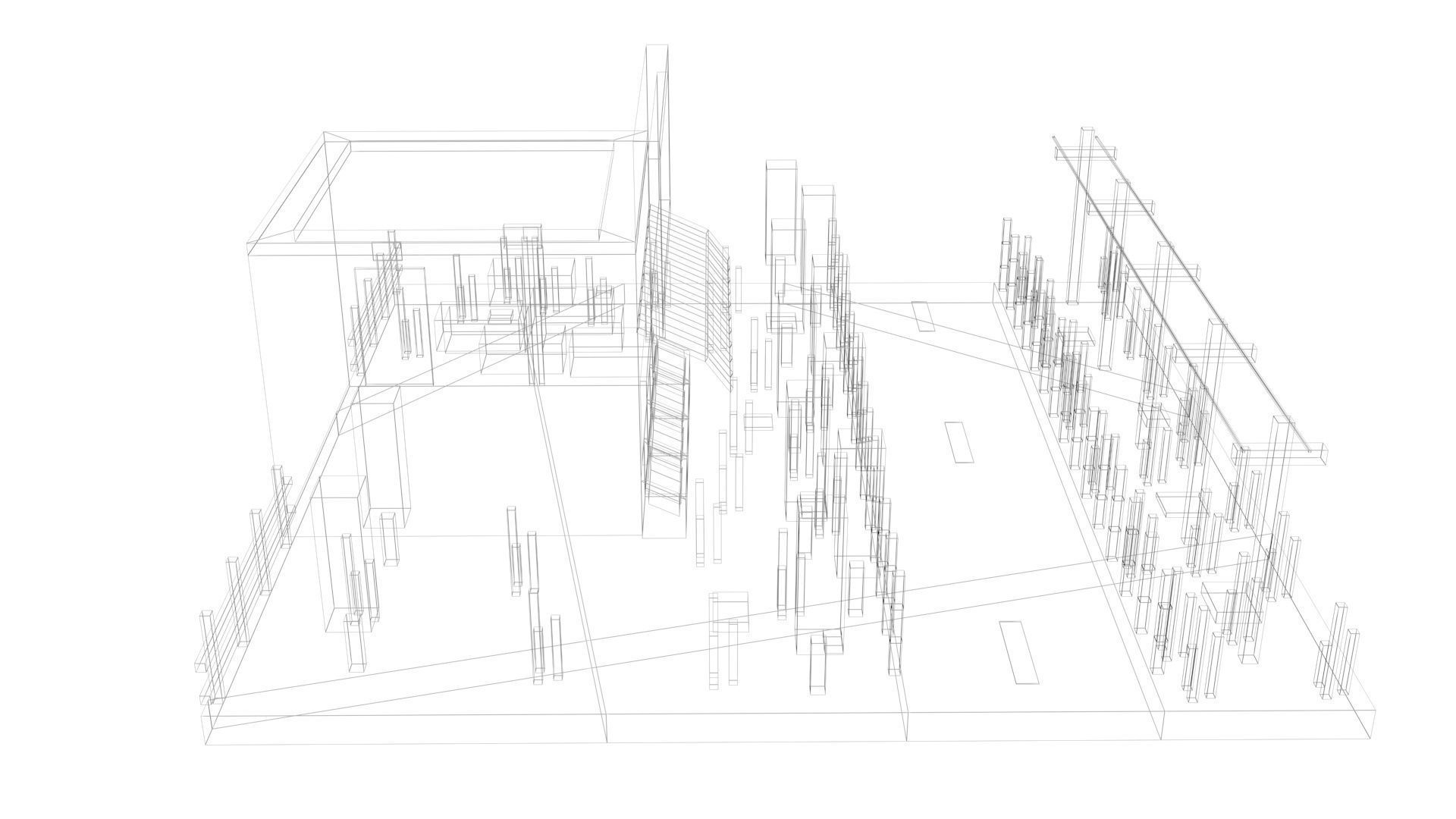 Low Poly Game Ready Town Market Low-poly 3D model_24