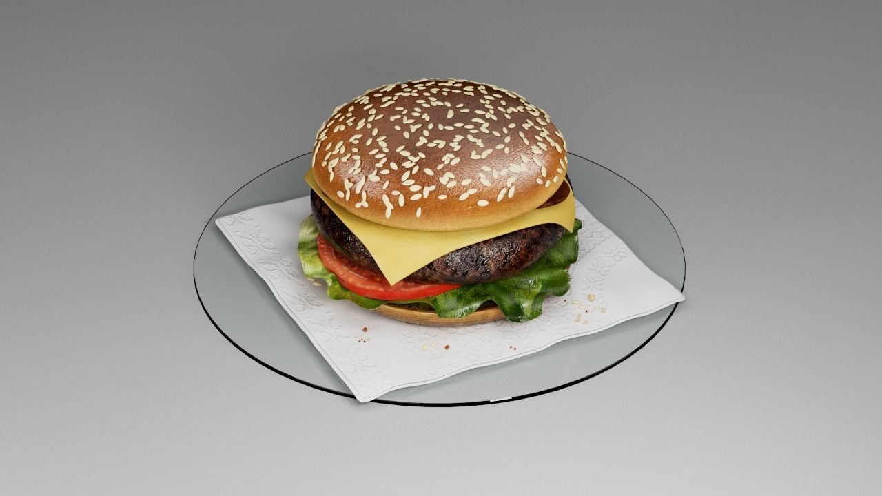 McDonalds Burger 3D 3D model_1