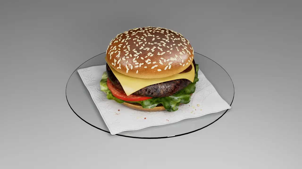 McDonalds Burger 3D 3D model_0