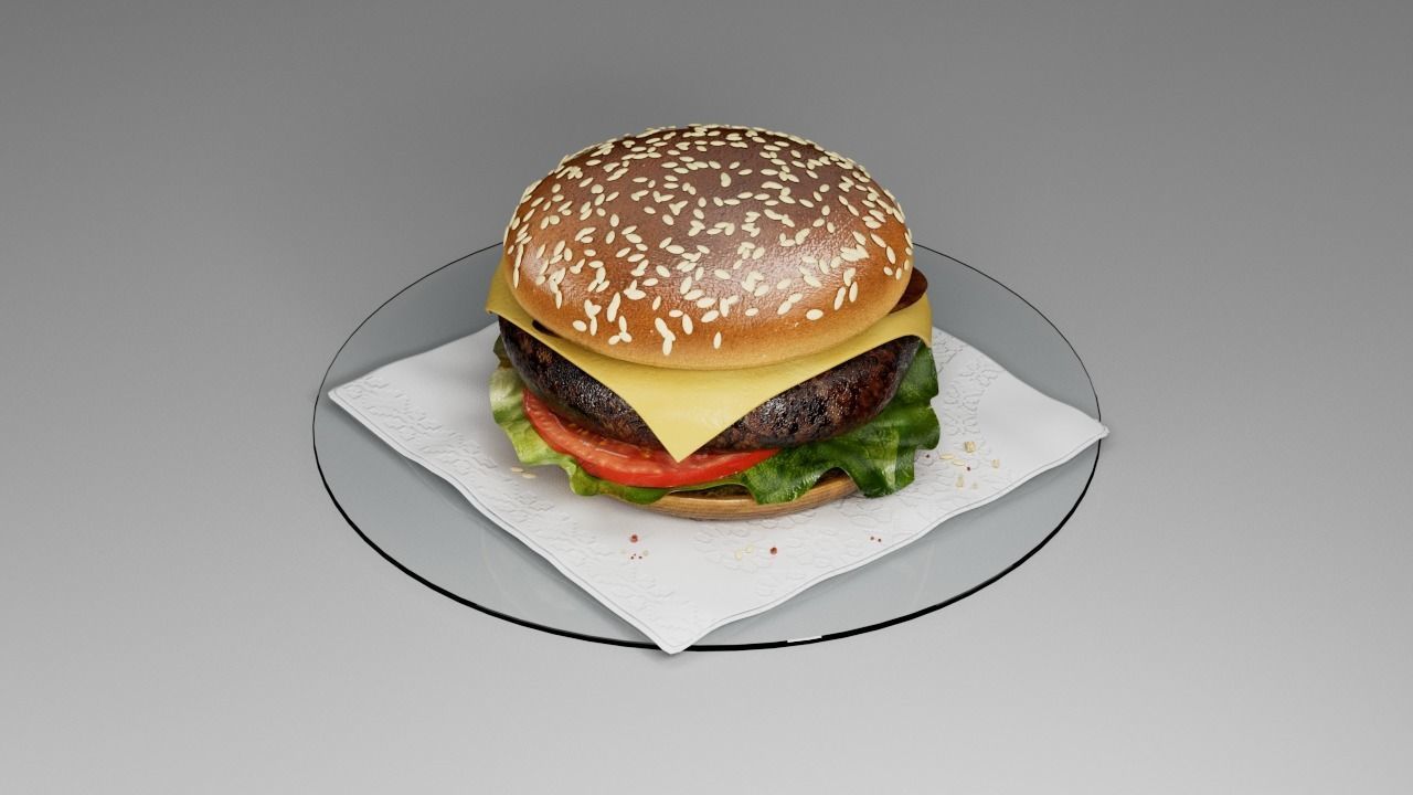 McDonalds Burger 3D 3D model_2