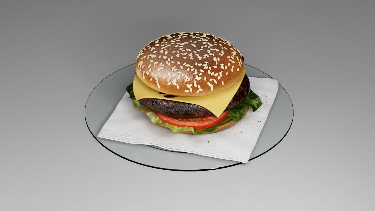 McDonalds Burger 3D 3D model_4