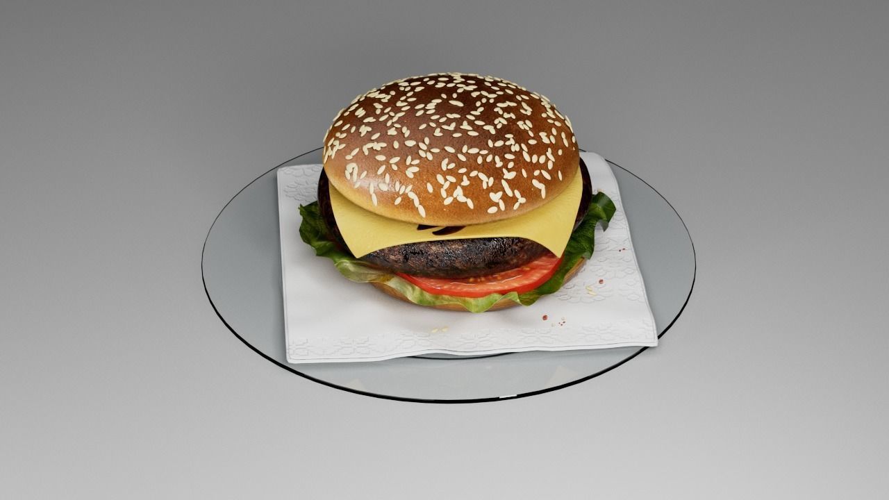 McDonalds Burger 3D 3D model_5