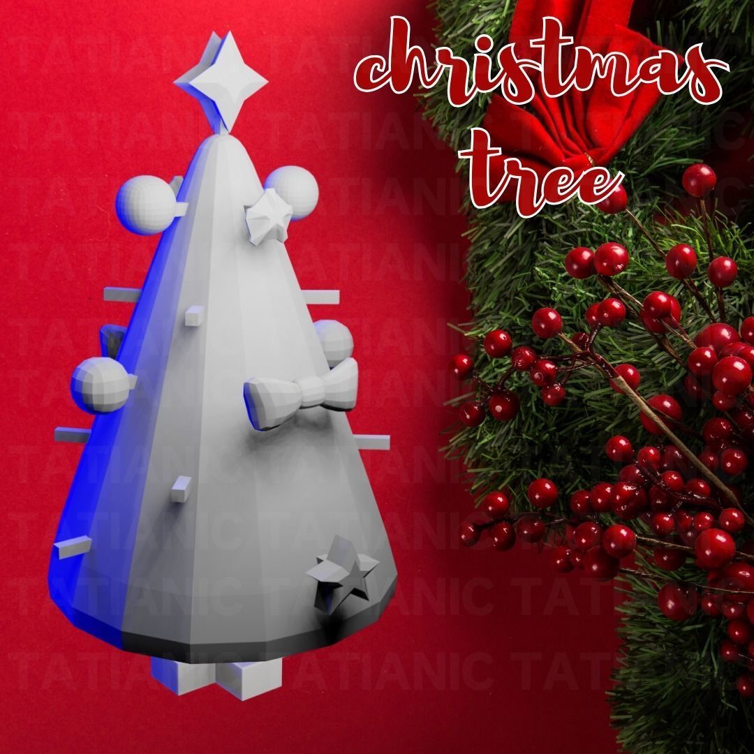 CHRISTMAS TREE assemblable 3D print model_2