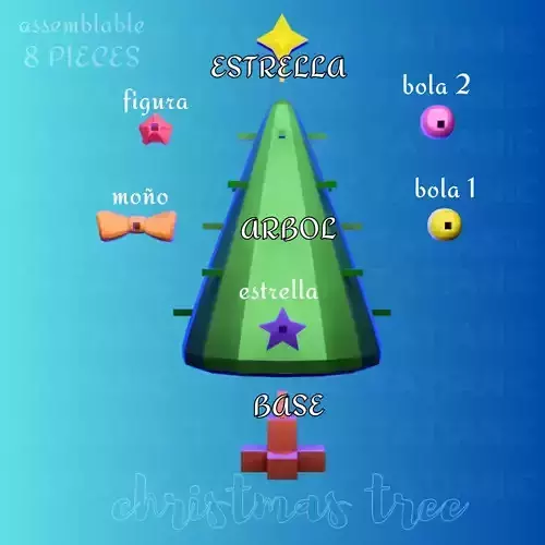 CHRISTMAS TREE assemblable 3D print model