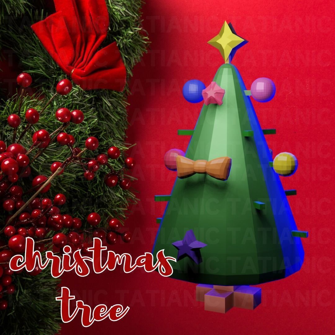CHRISTMAS TREE assemblable 3D print model_3