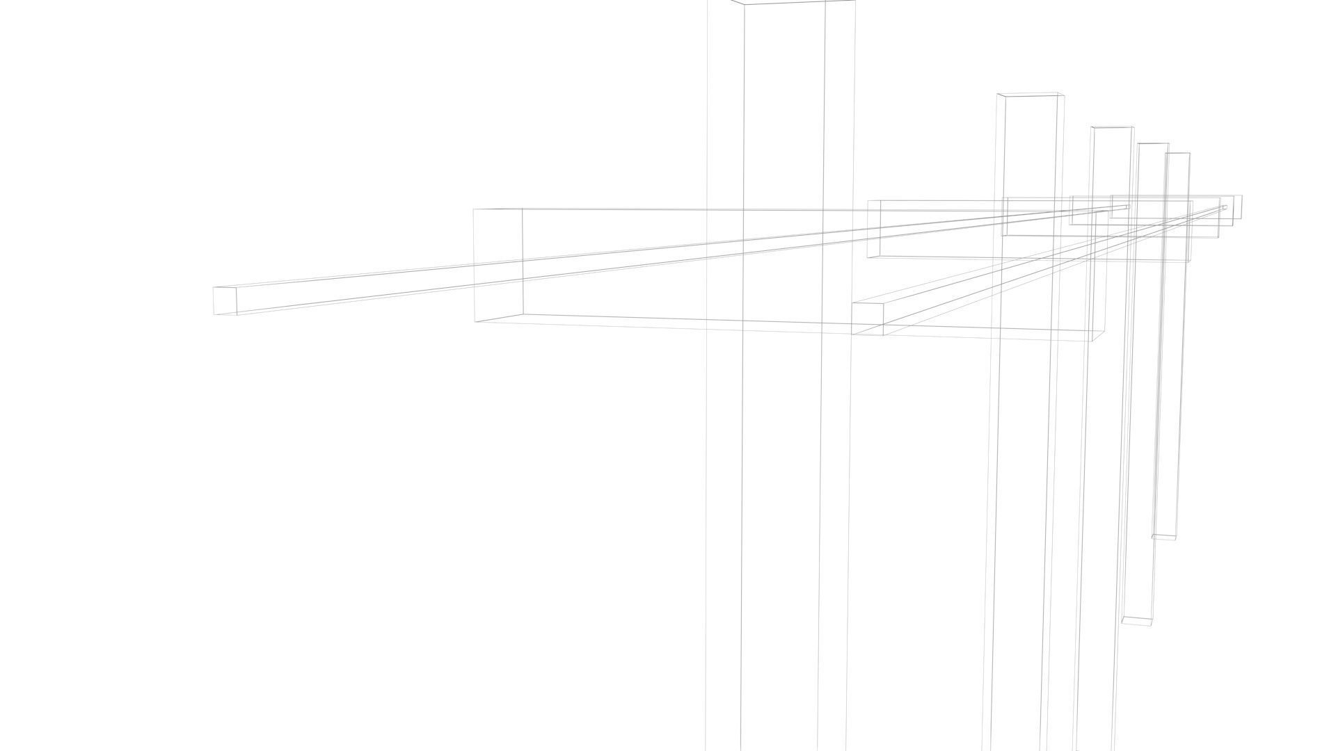 Low Poly Game Ready Powerline of Electric Transformers Low-poly 3D model_8