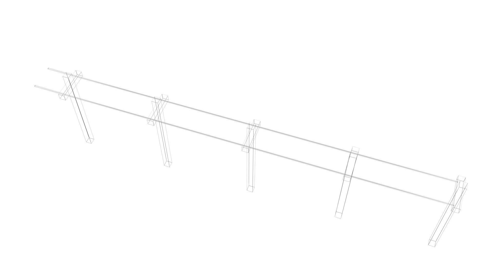 Low Poly Game Ready Powerline of Electric Transformers Low-poly 3D model_9