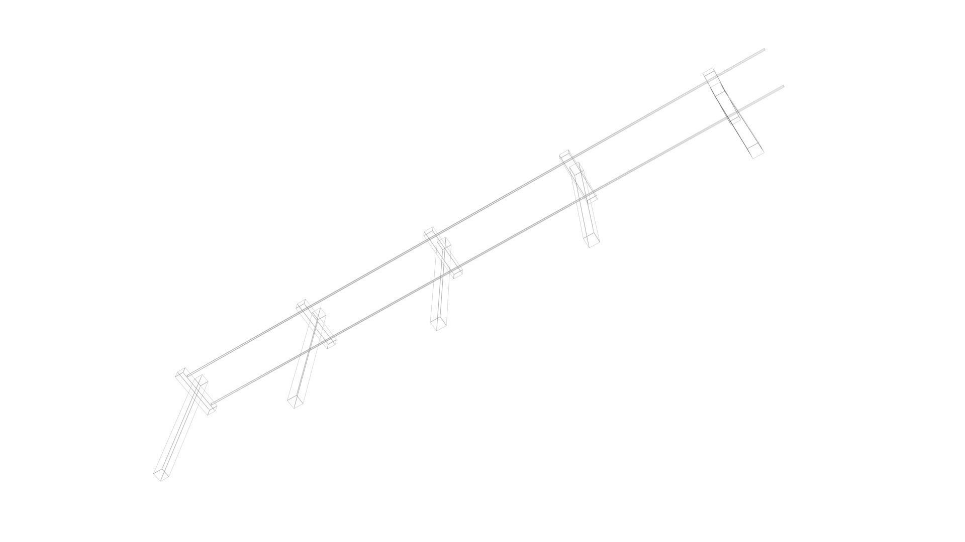 Low Poly Game Ready Powerline of Electric Transformers Low-poly 3D model_12