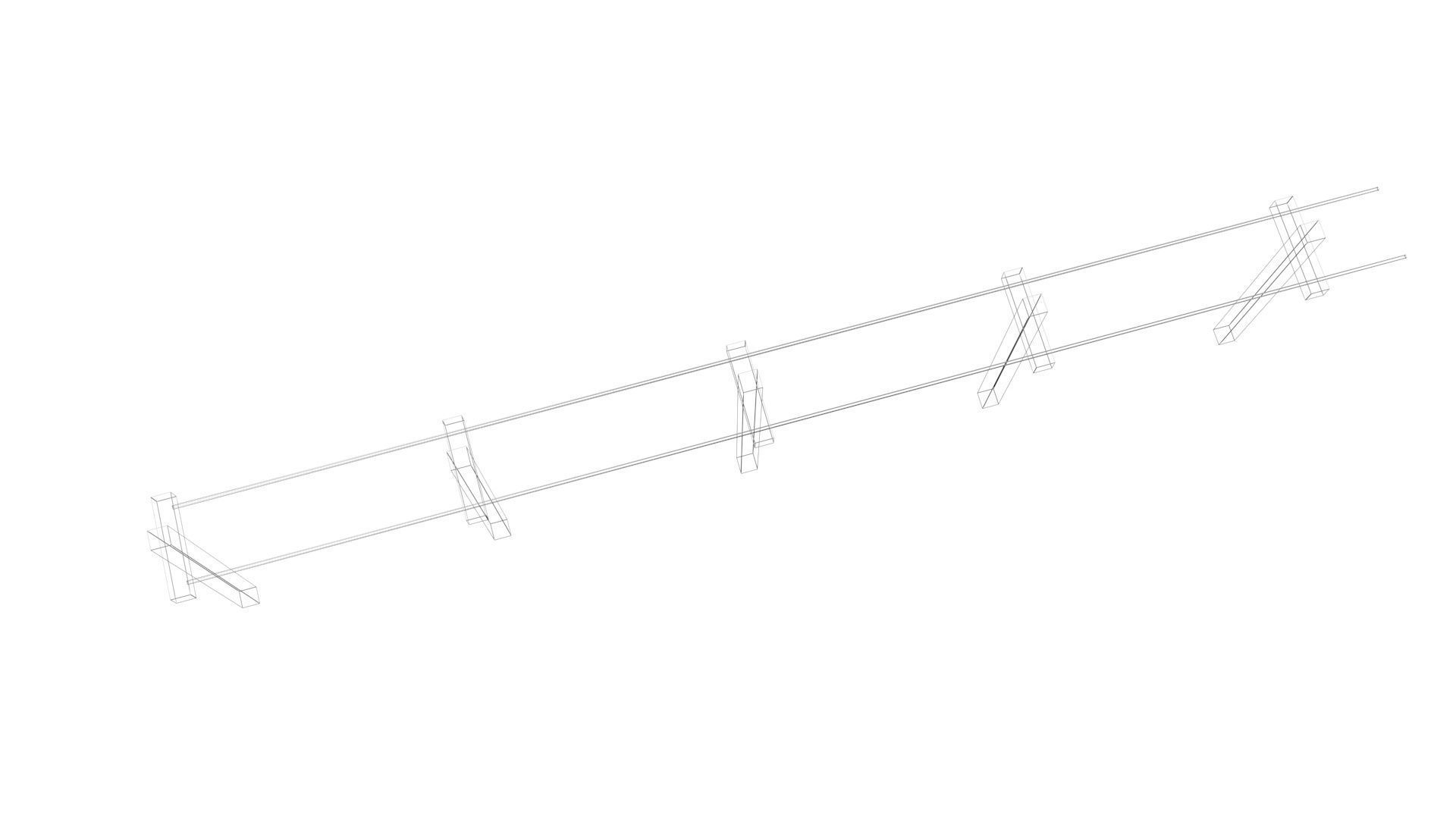 Low Poly Game Ready Powerline of Electric Transformers Low-poly 3D model_11