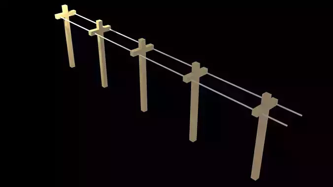 Low Poly Game Ready Powerline of Electric Transformers Low-poly 3D model Low Poly Game Ready Powerline of Electric Transformers Low-poly 3D model