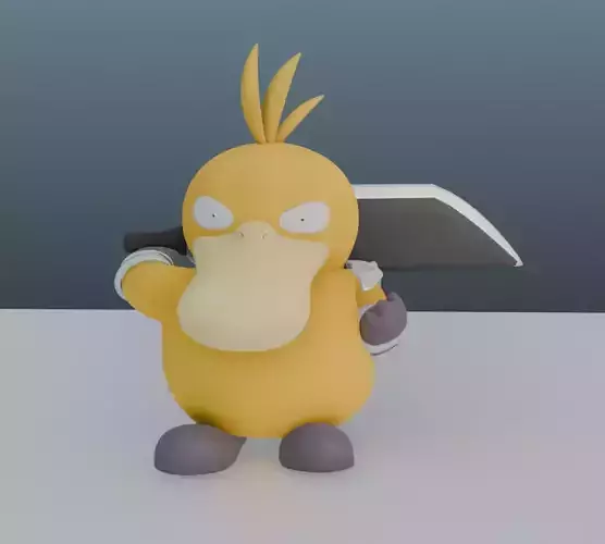Psyduck Warrior in Angry pose