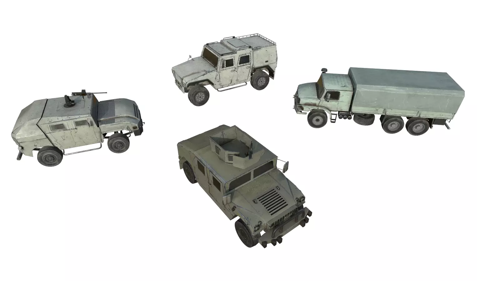 Military Vehicle Pack 04 Low-poly 3D model