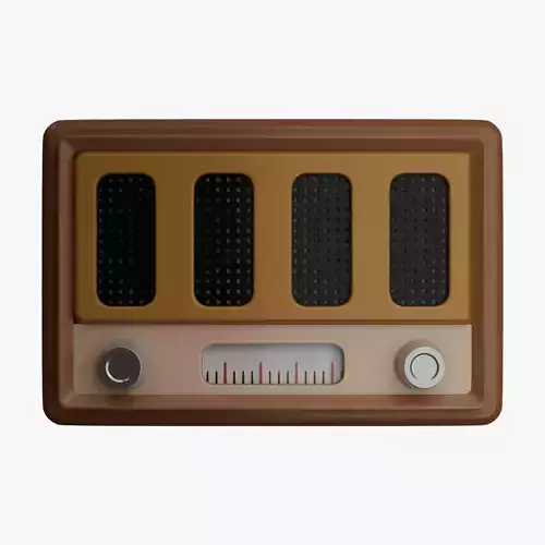 Cartoon Vintage Radio