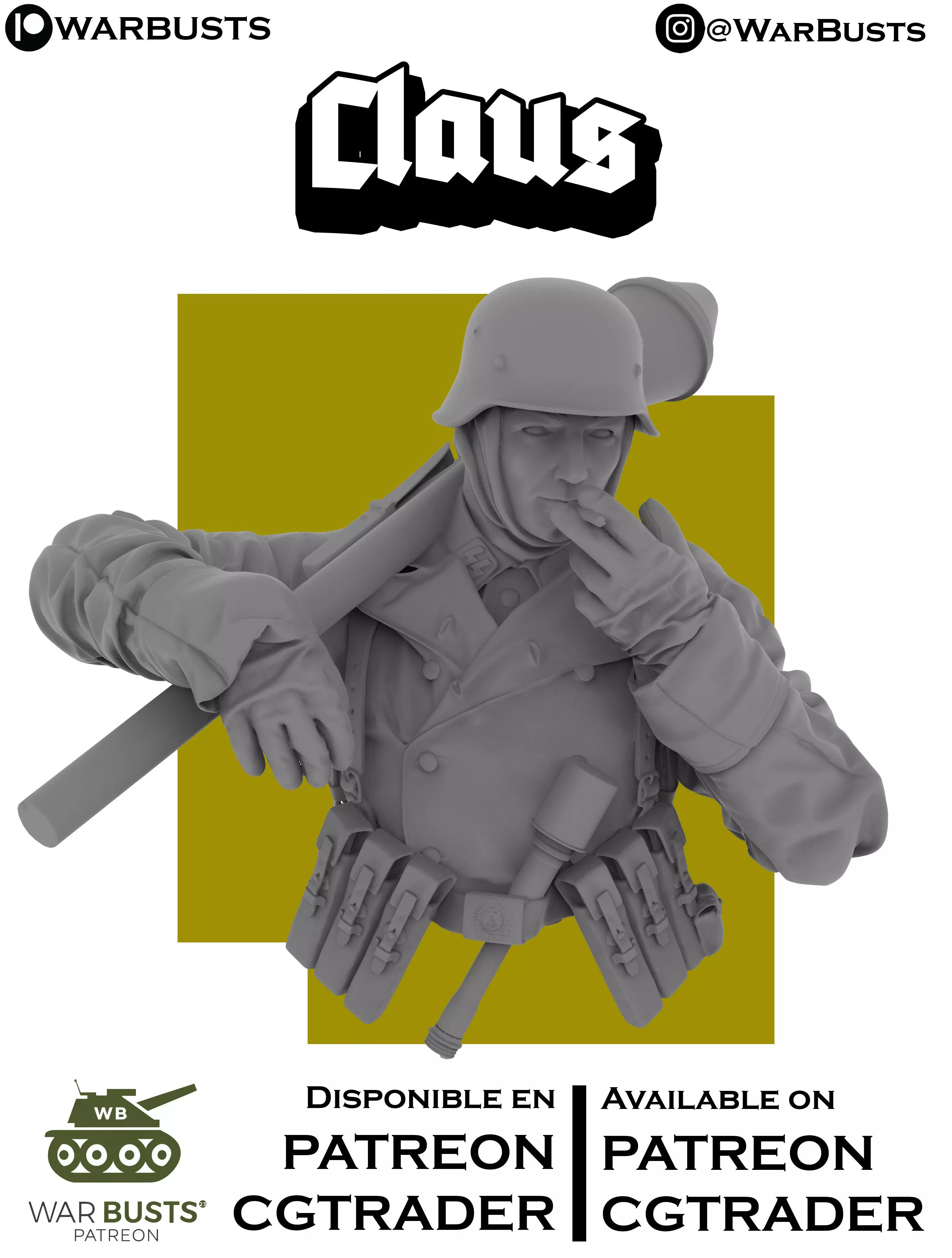 German winter panzerfaust WWII 3D print model_0