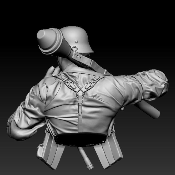 German winter panzerfaust WWII 3D print model_3