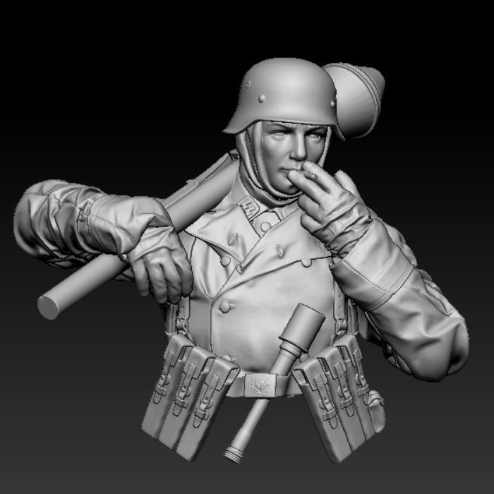 German winter panzerfaust WWII 3D print model_1