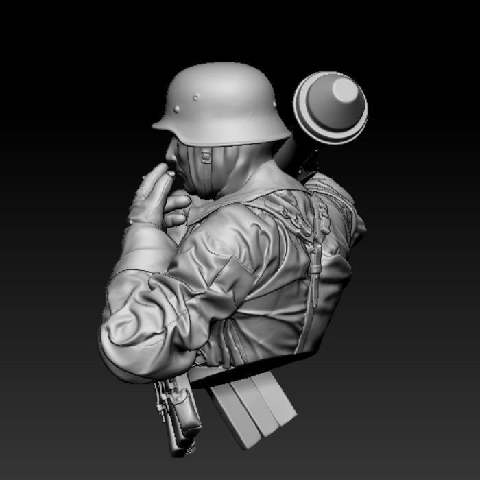 German winter panzerfaust WWII 3D print model_2