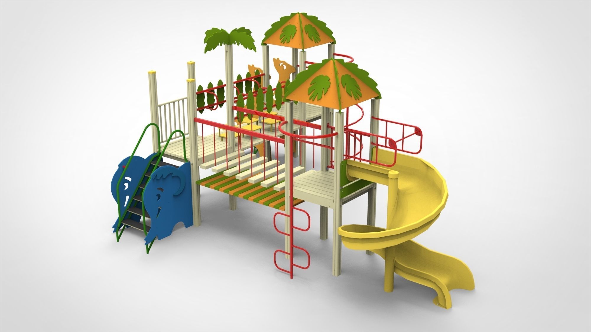 Playground for kids 3D model_7
