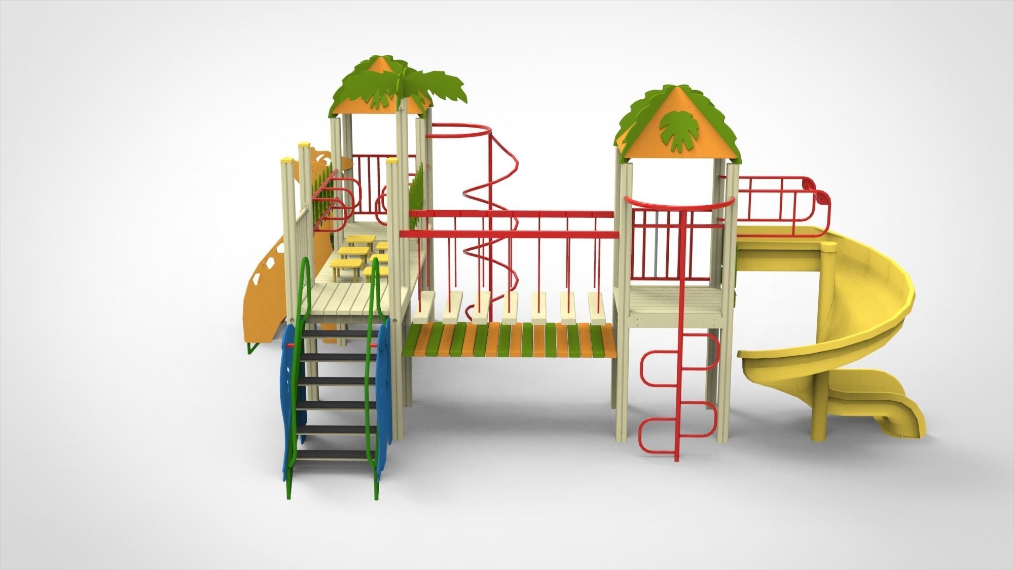 Playground for kids 3D model_4